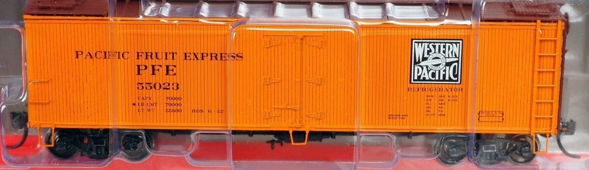 InterMountain T452401-07 HO Western Pacific Tichy Wood Refrigerator Car # 55023