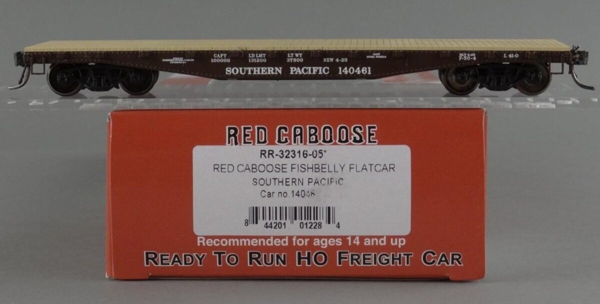 Red Caboose RR-32316-05 HO Southern Pacific Fishbelly Flat Car # 140461