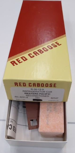 Red Caboose RC-4231-8 HO Western Pacific Reconditioned Refrigerator Car#50147Kit