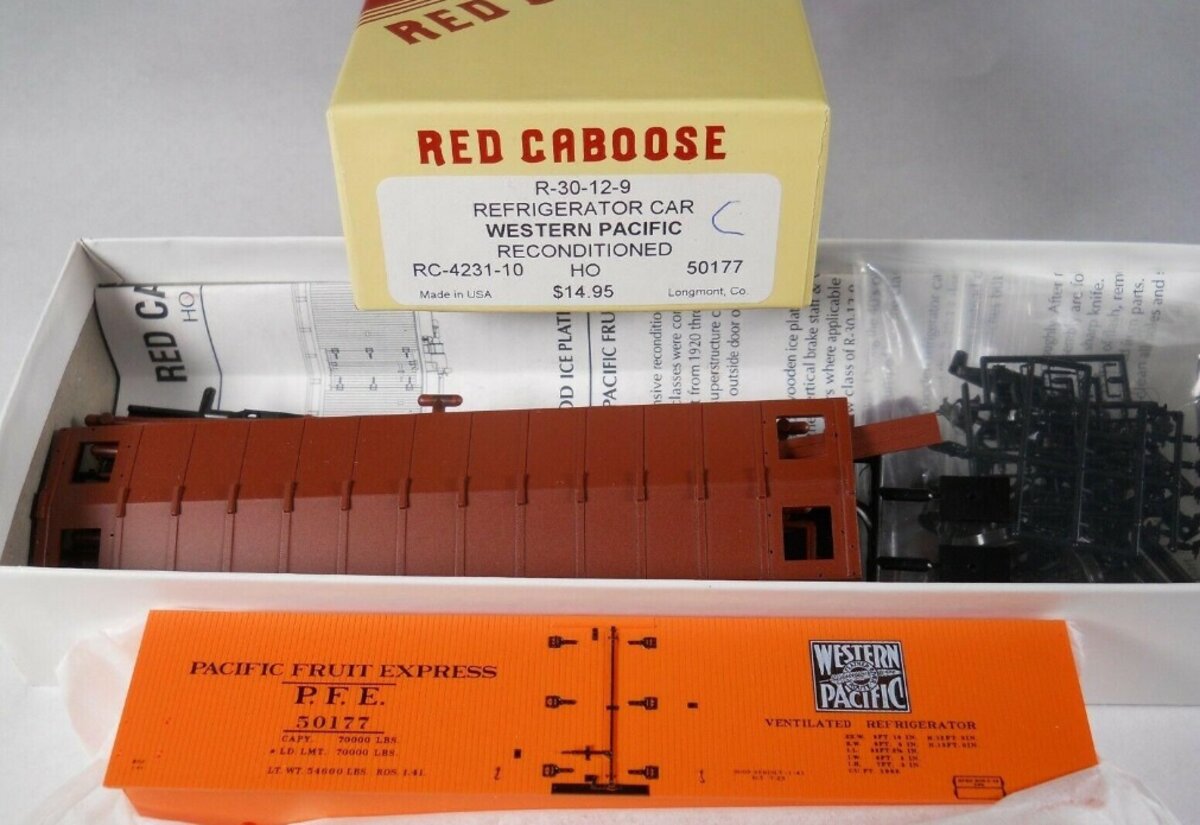 Red Caboose RC-4231-10 HO WP Reconditioned Refrigerator Car#50177Kit