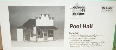 Evergreen Hill EH211 HO Pool Hall Building Kit