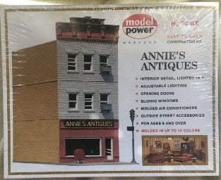 Model Power 464 HO Scale Annie's Antiques Building Kit