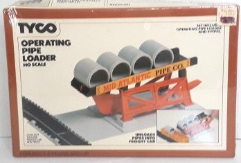 Tyco 958 HO Operating Pipe Loader w/4 Pipes