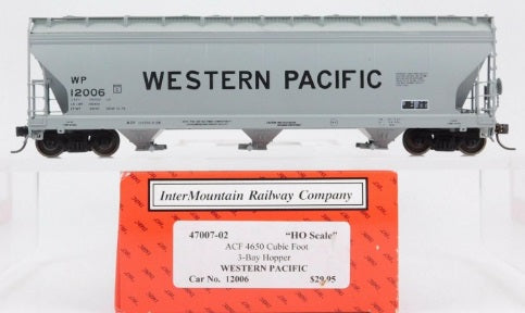 InterMountain 47007-02 HO Western Pacific ACF 4650 Cu Ft 3-Bay Hopper Car #12006