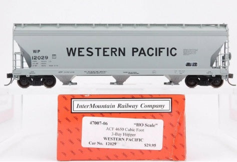InterMountain 47007-06 HO Western Pacific ACF 4650 Cu Ft 3-Bay Hopper Car #12029