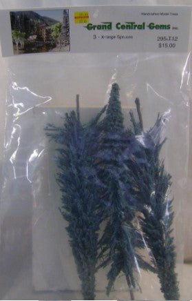 Grand Central Gems T12 O Scale Extra Large Spruce Trees (Bag of 3)
