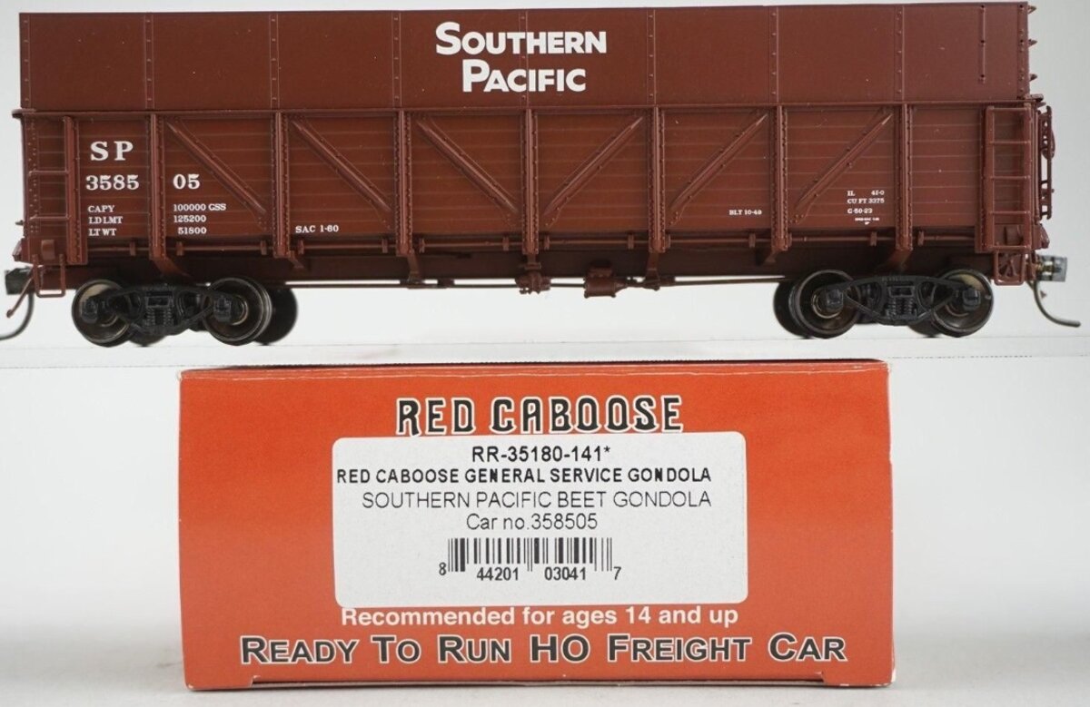 Red Caboose RR35180-141 HO Southern Pacific Beet General Service Gondola #358505