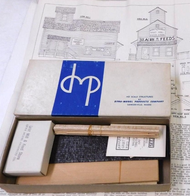 Dyna-Model 304 HO Scale Grist Mill & Feed Store Building Laser-Cut Wood Kit