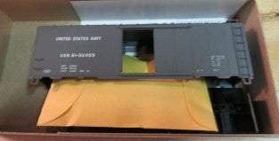 Athearn 6102455 HO US Navy 40' Boxcar Battleship Grey