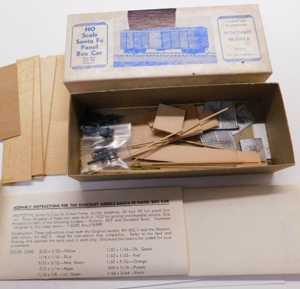 Suncoast Models SC-1 HO Santa Fe Box (Original) Car Kit