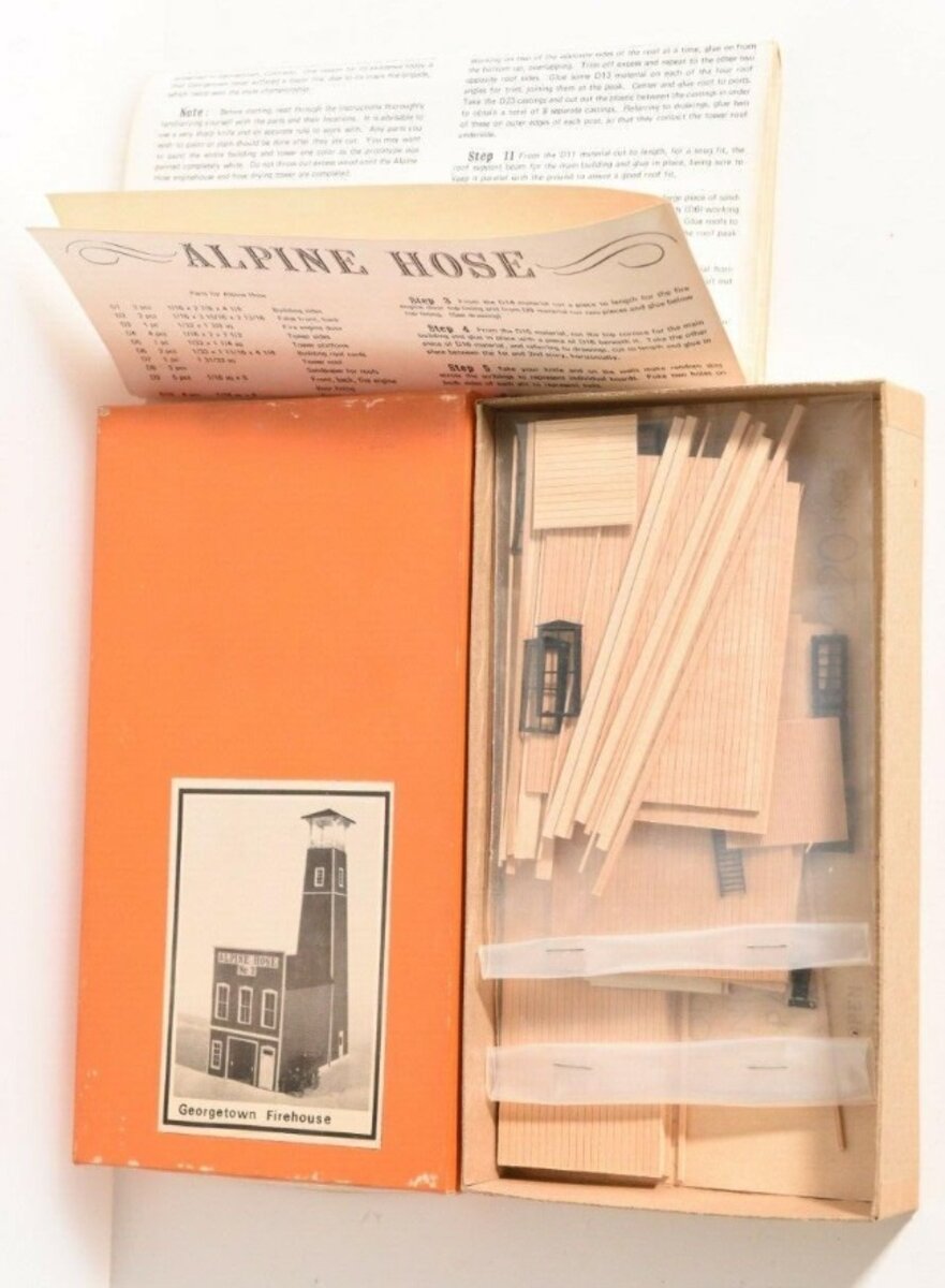 Sugar Pine Models 103 HO Scale Georgetown Fire House Wood Building Kit