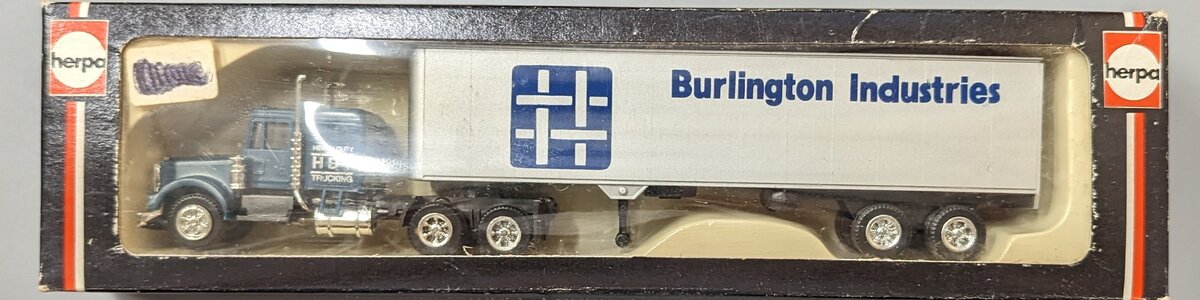 Herpa D-8501 HO Burlington Industries Tractor Trailer