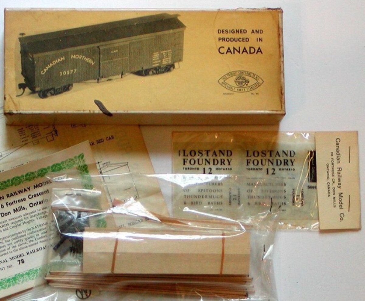 Canadian Railway Model Co. 104 HO Lostand Foundry Truss Rod Boxcar Craftsman Kit