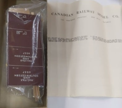 Canadian Railway Model Co. 6057 HO Halifax & Southwestern Box Car Craftsman Kit