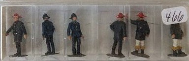 Preiser 71 HO Fire Department Chiefs and Workers (Set of 6)