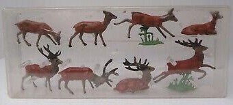 Merten 1004 HO Deer and Elk Figures (Set of 8)