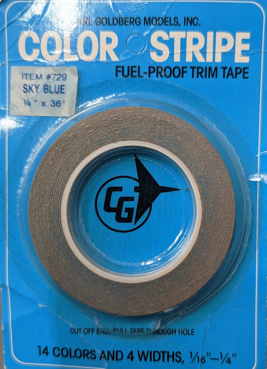 Carl Goldberg Models 729 Color Stripe Fuel Proof Trim Tape 1/16