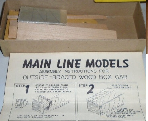 Main Line BC-13 HO Virginia Outside Braced 40' Box Car Kit