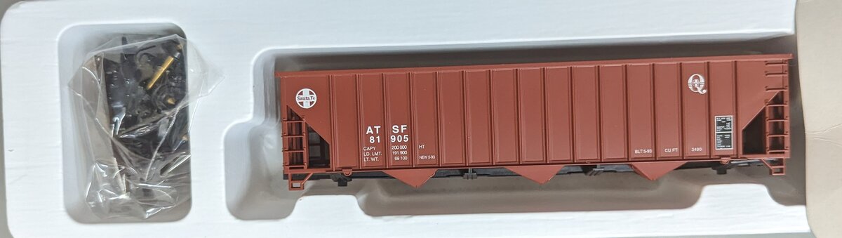 Con-Cor 001-009356-6 HO Santa Fe "Q" 15 Panel 100 Ton Coal Hopper #81905
