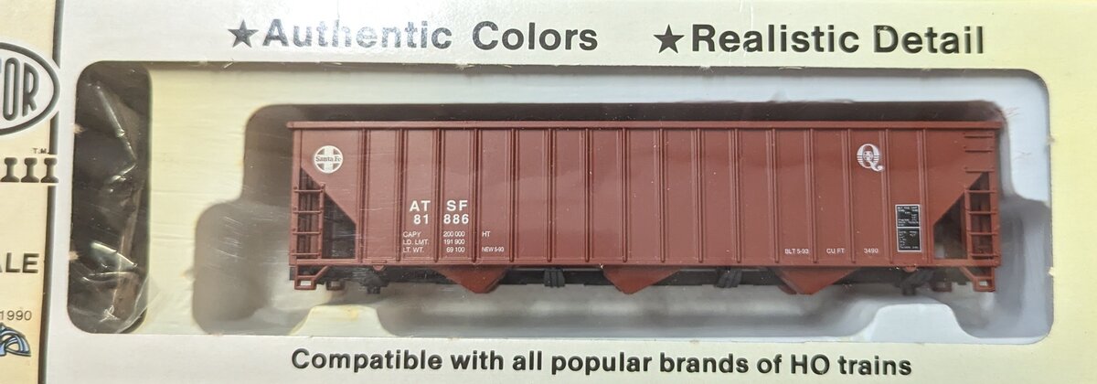 Con-Cor 001-009356-5 HO Santa Fe "Q" 15 Panel 100 Ton Coal Hopper #81886