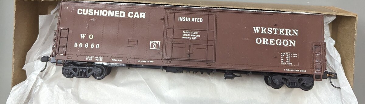Details West 475 Western Oregon 50' Single Plug Door Insulated Boxcar #50827