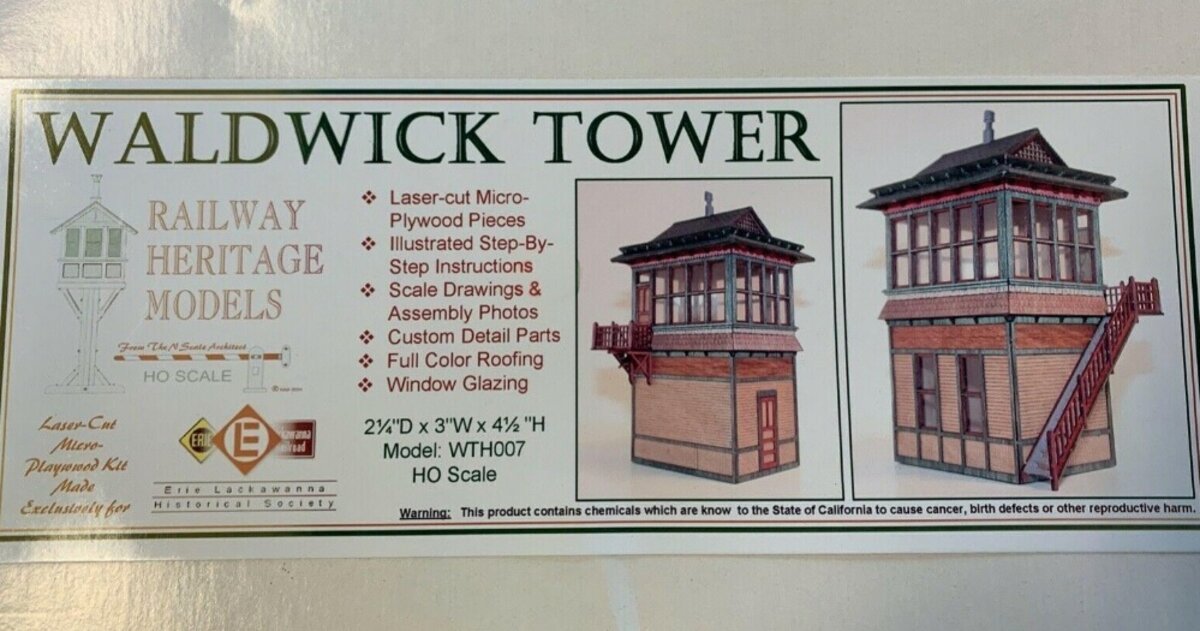 Railway Heritage Models WTH007 HO Waldwick Tower Add-On Laser-Cut Kit