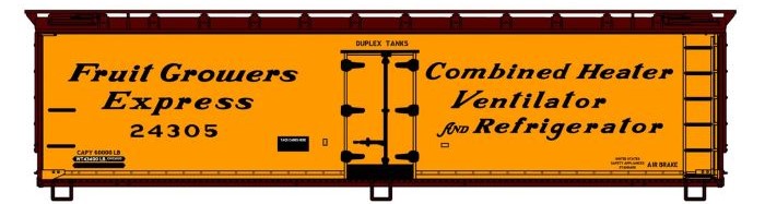 Accurail 81611 HO Fruit Growers Express 40' Wood Refrigerator Car