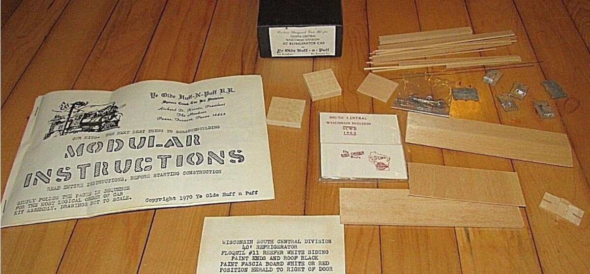 Ye Olde Huff N Puff HO South Central Wisconsin Division 40' Refrigerator Car Kit