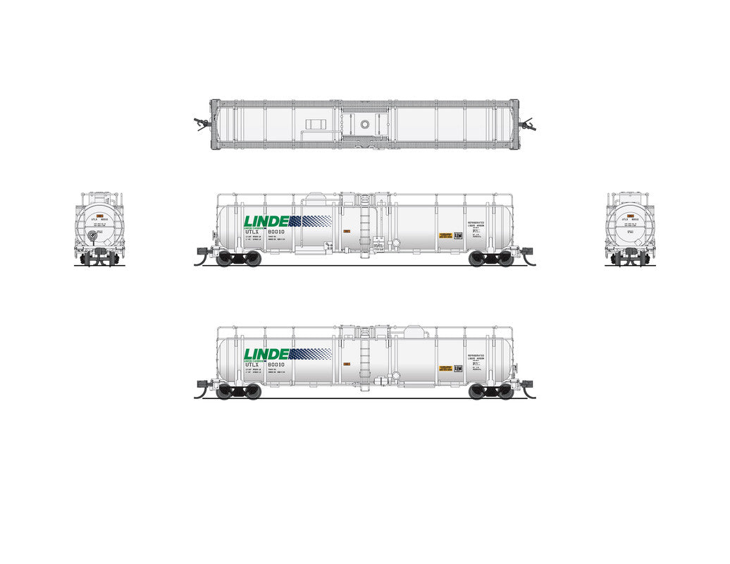 Broadway Limited 8154 N Linde Type A Cryogenic Tank Car