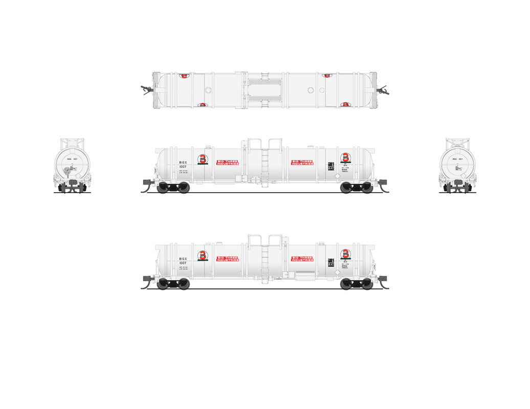 Broadway Limited 8143 N Big 3 Cryogenic Tank Car (Set of 2)