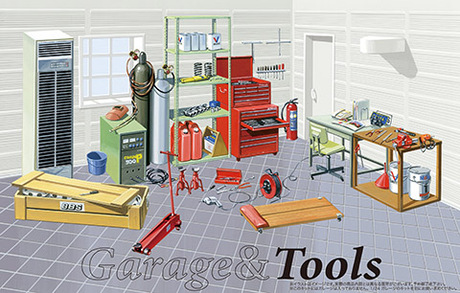 Fujimi Models 11668 1:24 Garage and Tools Plastic Model Kit