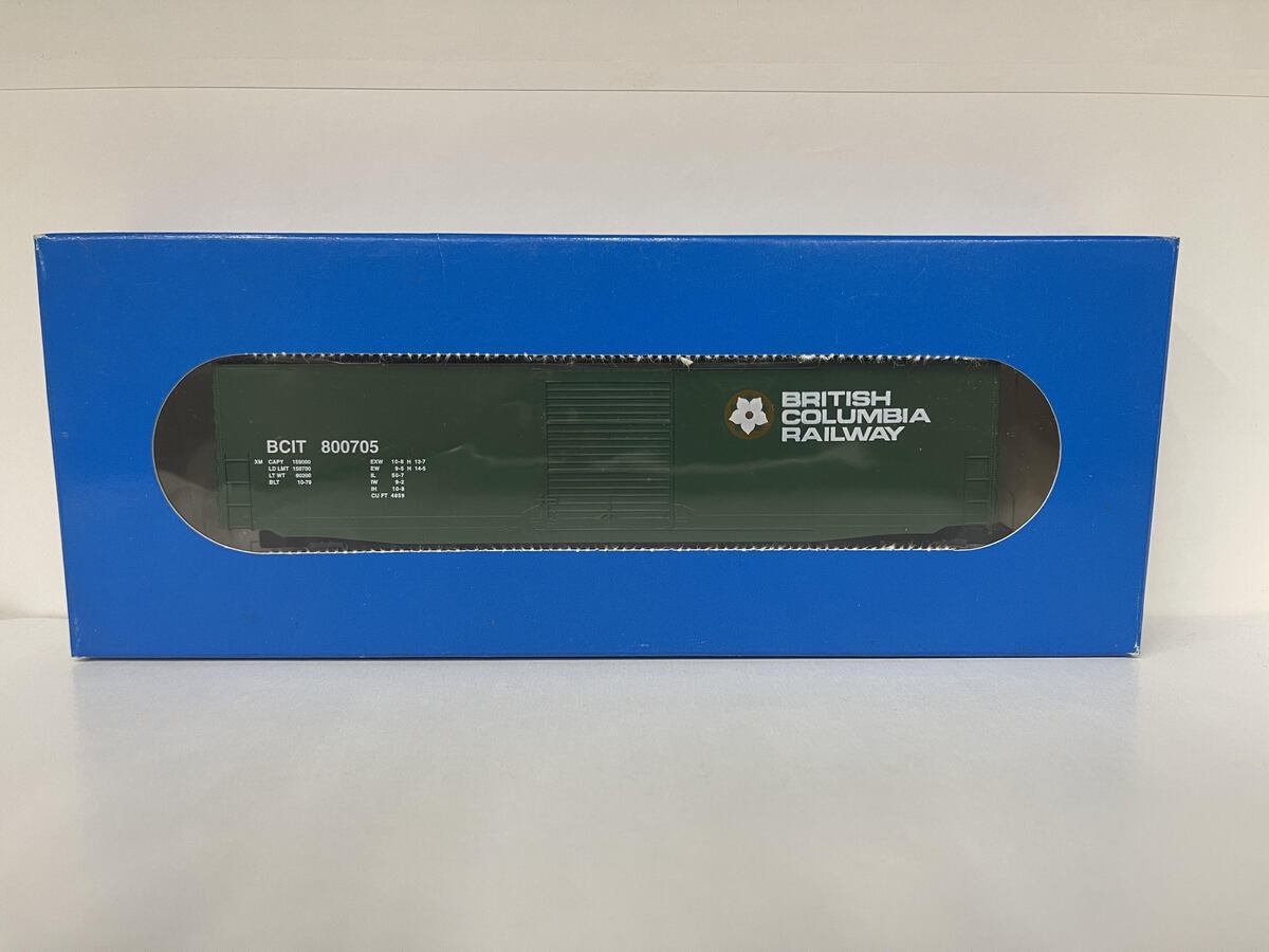 E&C Shops 0204 HO British Columbia Railway 50' Single Door Boxcar # 800705 Kit
