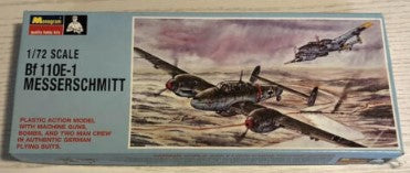 Monogram PA162.100 1:72 Bf 110E-1 Messerschmitt WWII Fighter-Bomber Plane Kit