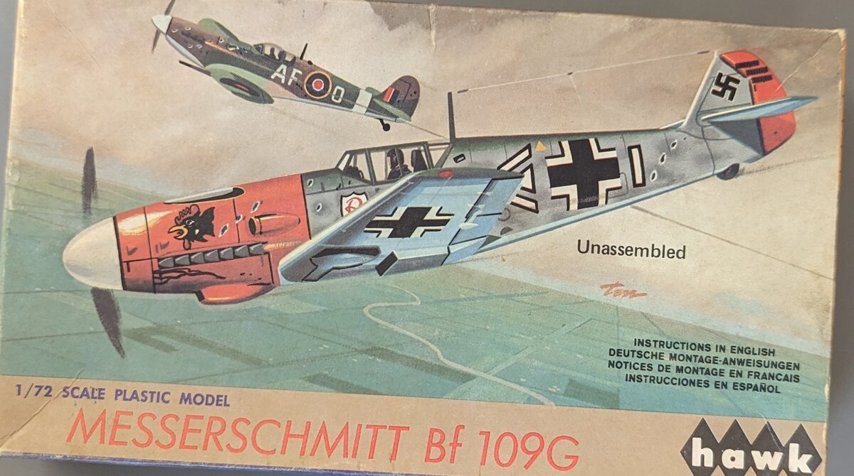 Hawk Graphics 06 1:72 Messerschmitt Bf 109G Military Aircraft Plane Model Kit