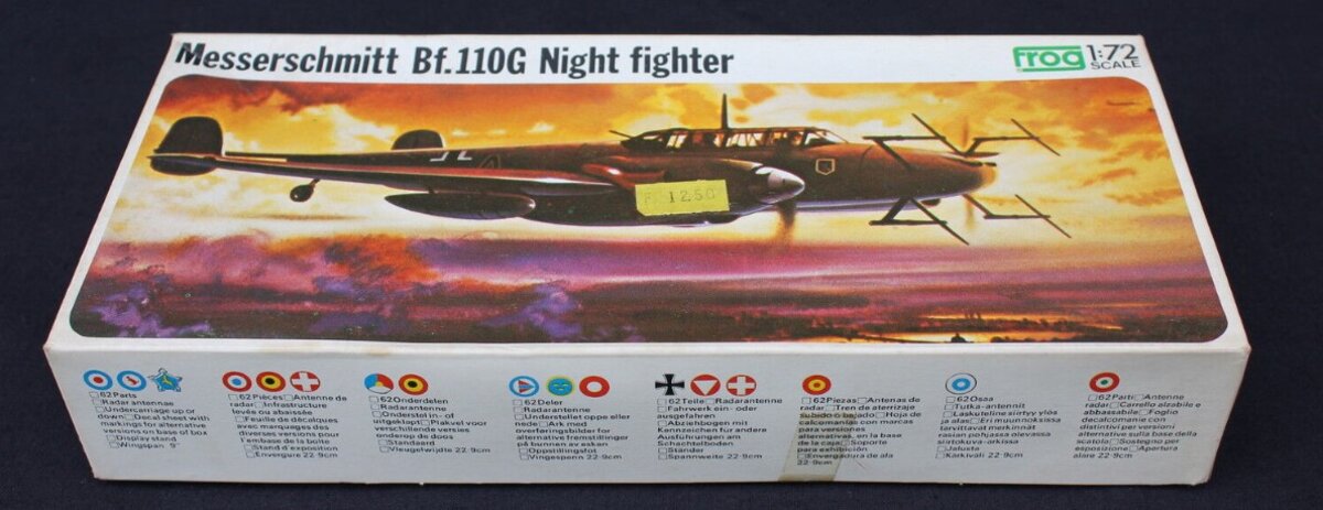 Frog F202 1:72 Messerschmitt Bf.110G Night Fighter Military Aircraft Plane Kit