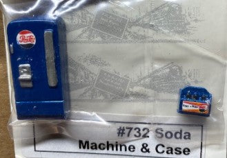JL Innovative Design 732 HO Pepsi-Cola Upright Soda Machine & Case Box Version