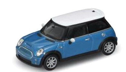 Road Signature 1:72 Die Cast Metal Collection Blue/White Top Mini Cooper S