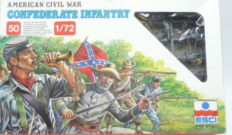 ESCI 223 1:72 Confederate Infantry Soldiers (Set of 50)