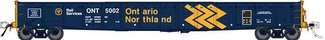 Rapido Trains 50054 HO 52' 6" Ontario Northland Gondola #5002
