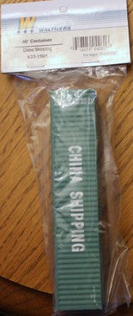 Walthers 933-1501 HO 40'''' China Shipping Container