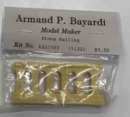 Bayardi A32/103 1:32 Resin Stone Railing