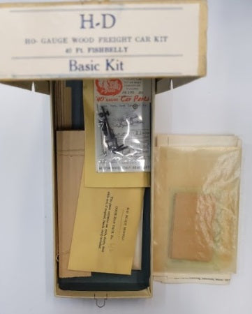 HD Scale Models HO Basic Kit 40 Ft. Fishbelly Wood Freight Car Kit