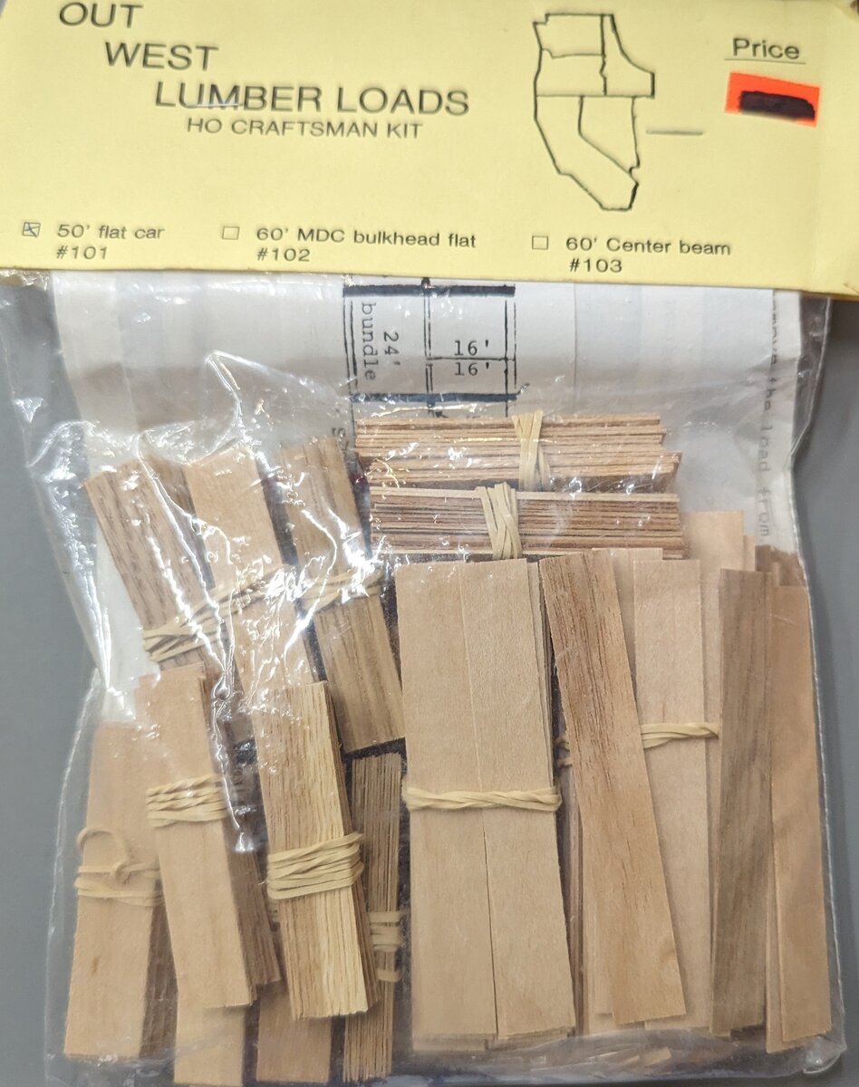 Out West Lumber Loads 101 HO 50' Flat Car Building Kit