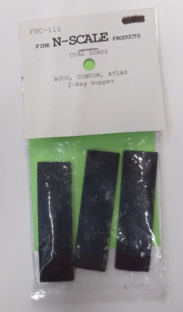 Fine N Scale Products FNC-111 N Coal Load Roco/Concor/Atlas 2-Bay Hopper