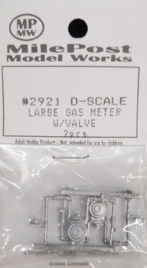 Mile Post Model Works 2921 O Large Gas Meter W/Valve (Pack of 2)