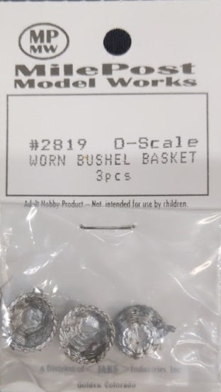 Mile Post Model Works 2819 O Worn Bushel Basket (Pack of 3)