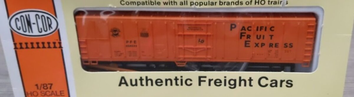 Con-Cor 0001-009801-6 HO PFE 57' Orange W/Black Letters Mechanical Reefer Kit