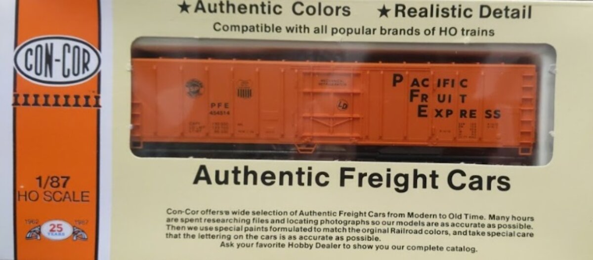 Con-Cor 0001-009801-5 HO PFE 57' Orange W/Black Letters Mechanical Reefer Kit