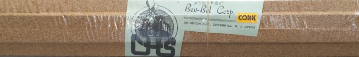 BevBel 56 N 3/4" x 3/8" x 36" Cork Track Bed Sold By Piece