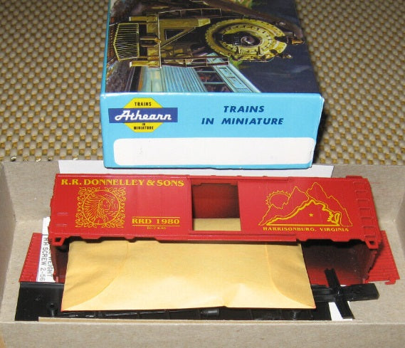 Athearn HO R.R.Donnelley & Sons RRD 1980 Harrisonburg Virginia 40' Boxcar Kit